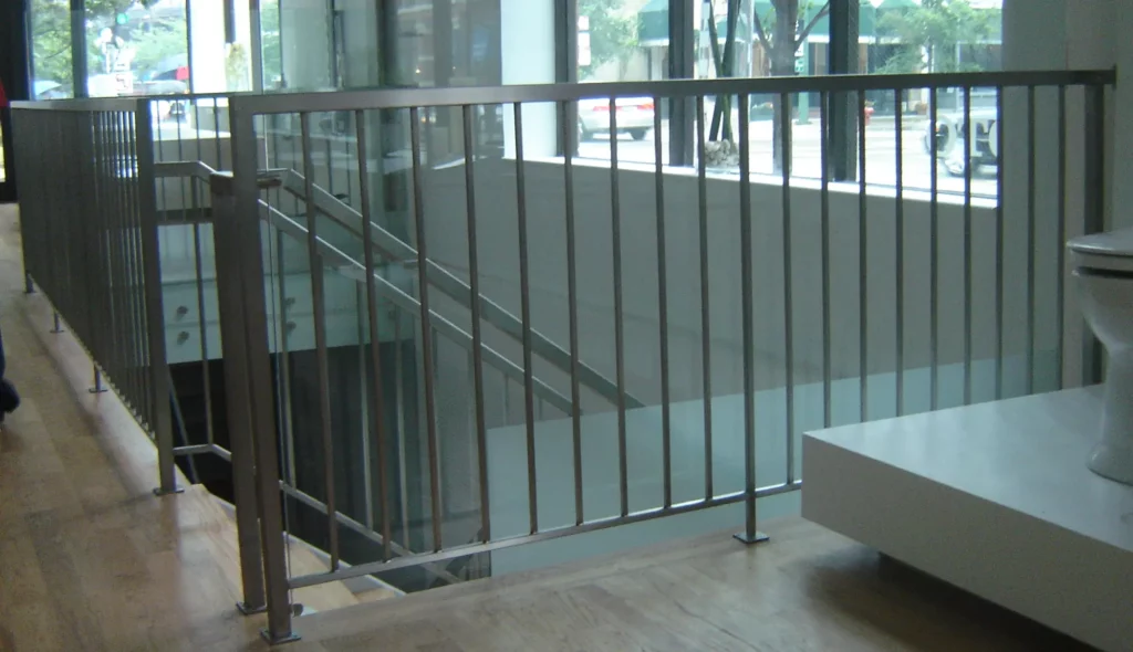 Indoor steel railing