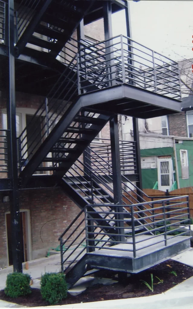 Multi-unit steel porch